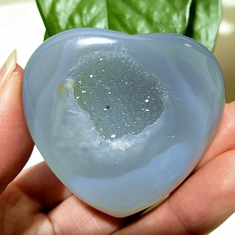 Grey Drusy Agate Heart-ToShay.org