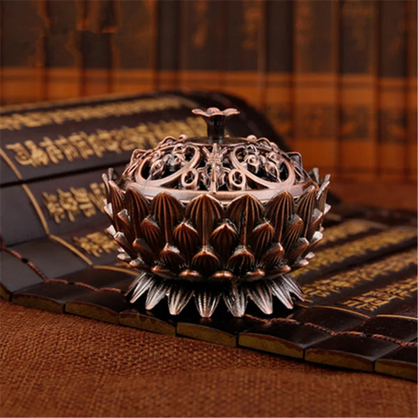 Copper Lotus Incense Burner-ToShay.org