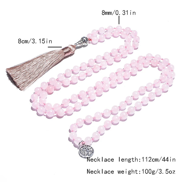 Pink Rose Quartz Necklace-ToShay.org