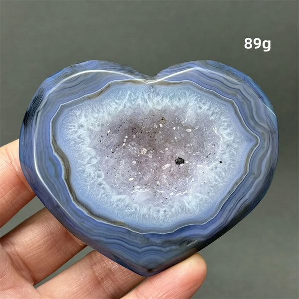Blue Agate Geode Heart-ToShay.org