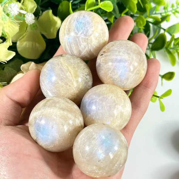 Rainbow Moonstone Ball-ToShay.org
