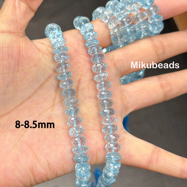 Blue Topaz Rondelle Beads-ToShay.org