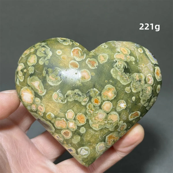 Green Rainforest Jasper Heart-ToShay.org