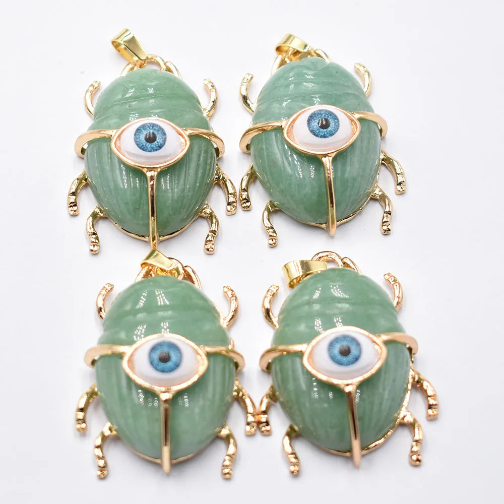 Mixed Crystal Beetle Pendants-ToShay.org