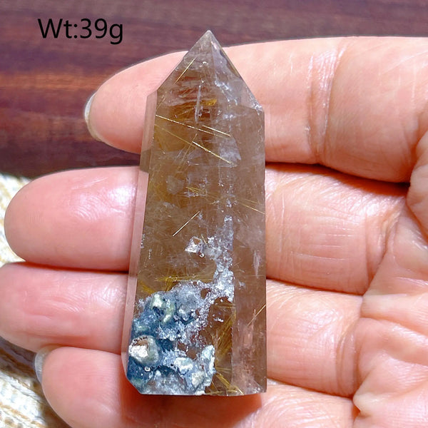 Gold Rutilated Crystal Point-ToShay.org