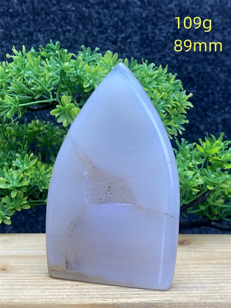 Blue Agate Geode Flame-ToShay.org