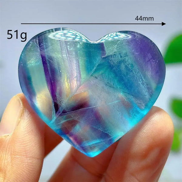Rainbow Fluorite Heart-ToShay.org