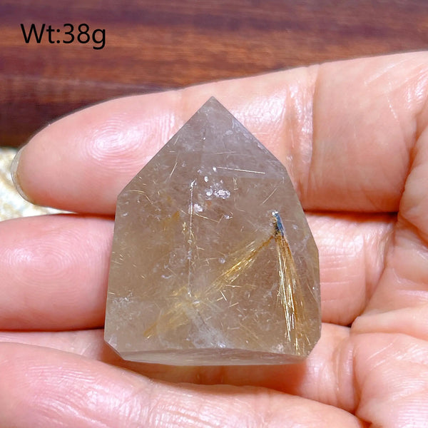Gold Rutilated Crystal Point-ToShay.org