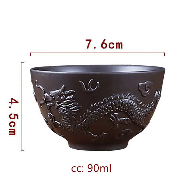 Dragon Clay Tea Cup-ToShay.org