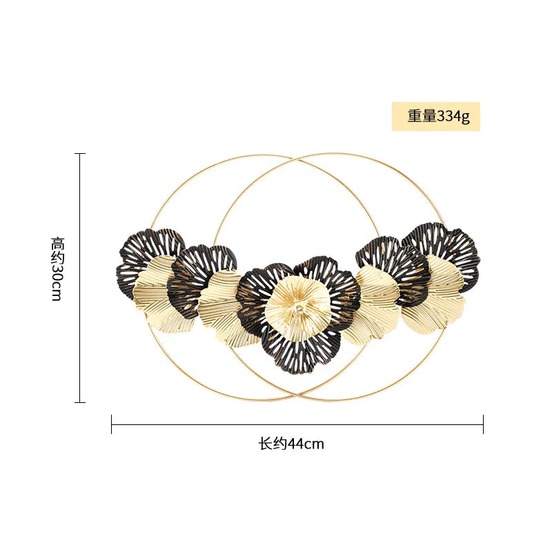 Gold Iron Flower Wall Art-ToShay.org