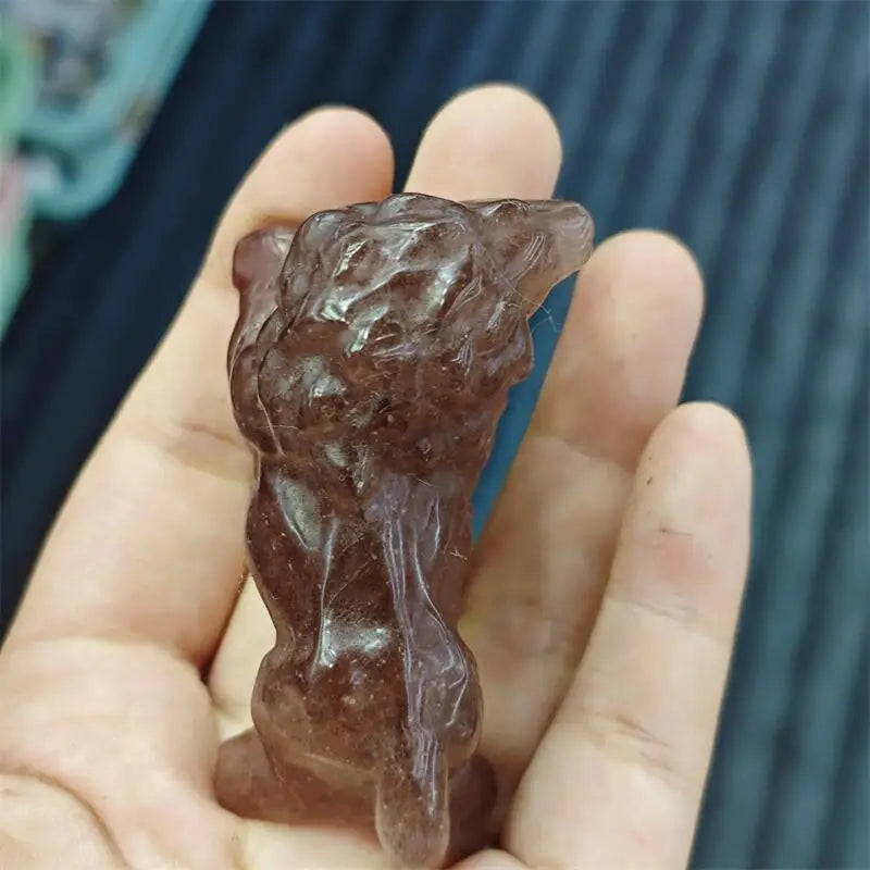 Red Strawberry Quartz Lion-ToShay.org