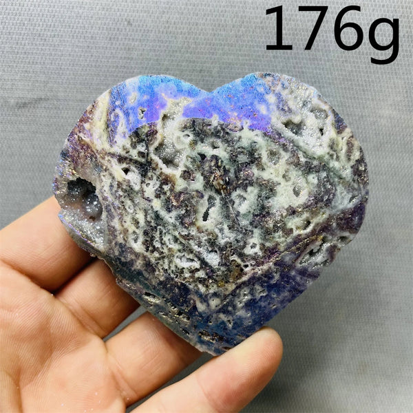 Purple Sphalerite Geode Heart-ToShay.org