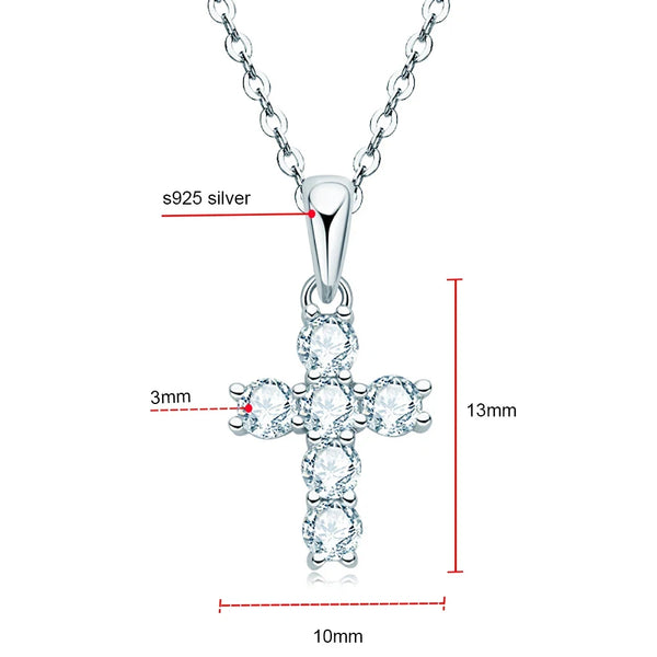 Silver Cross Pendant Necklace-ToShay.org