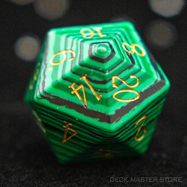 Green Malachite Platonic Solid Dice-ToShay.org