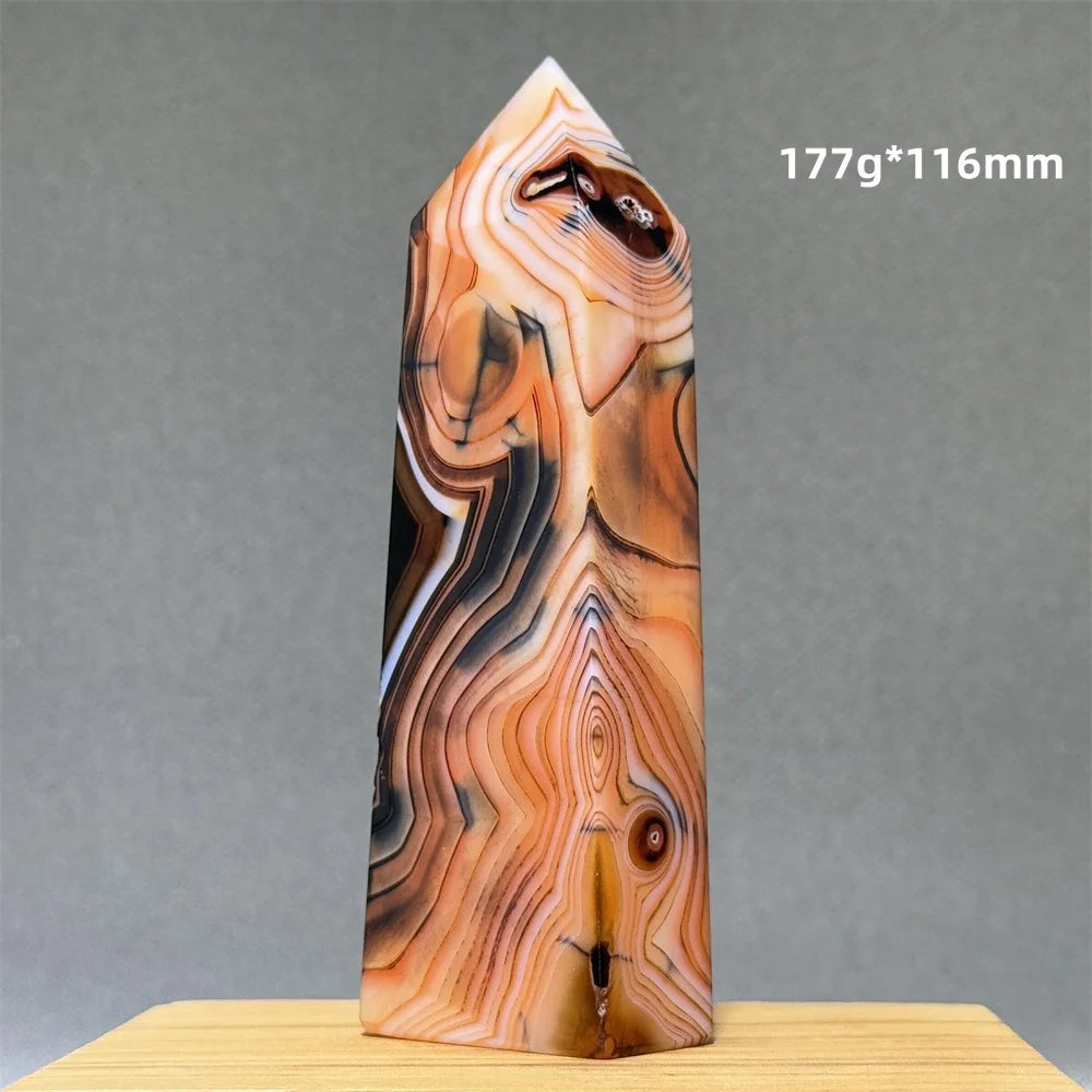 Orange Striped Agate Obelisk-ToShay.org
