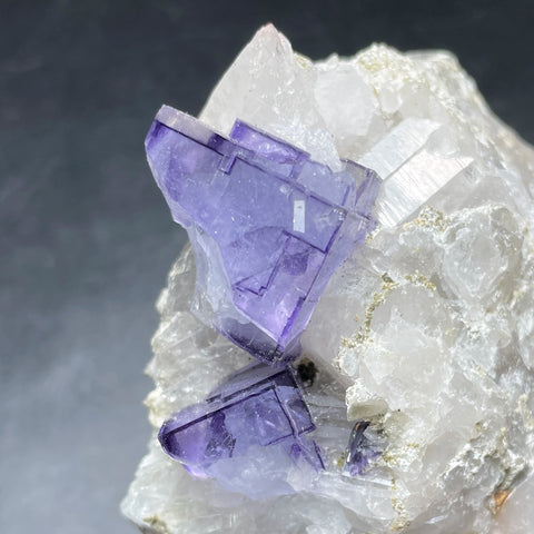 Purple Fluorite Mineral Crystal-ToShay.org