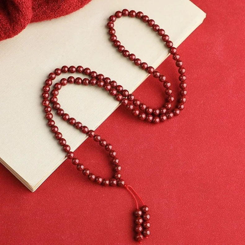 Red Cinnabar Prayer Beads-ToShay.org