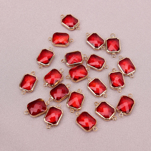 Red Glass Crystal Charms-ToShay.org