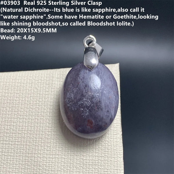 Red Blue Cordierite Pendants-ToShay.org