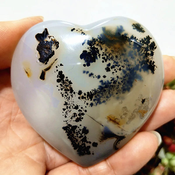 Yellow Moss Agate Heart-ToShay.org