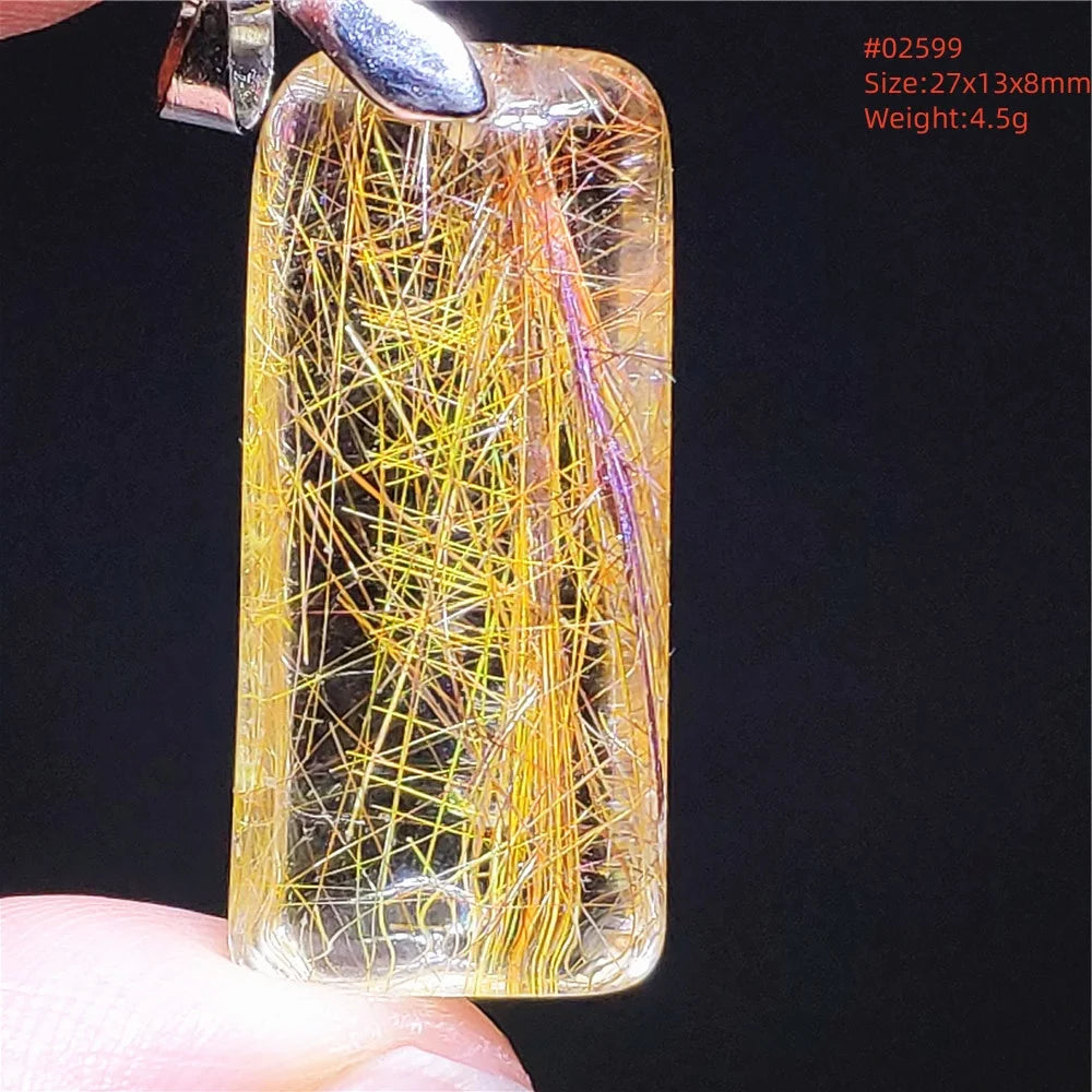 Gold Rutilated Quartz Pendant-ToShay.org