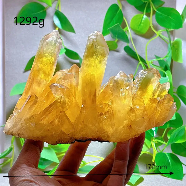 Yellow Citrine Crystal Cluster-ToShay.org