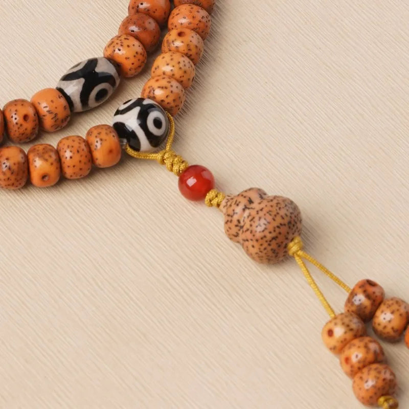 Wood Star Moon Bodhi Mala-ToShay.org