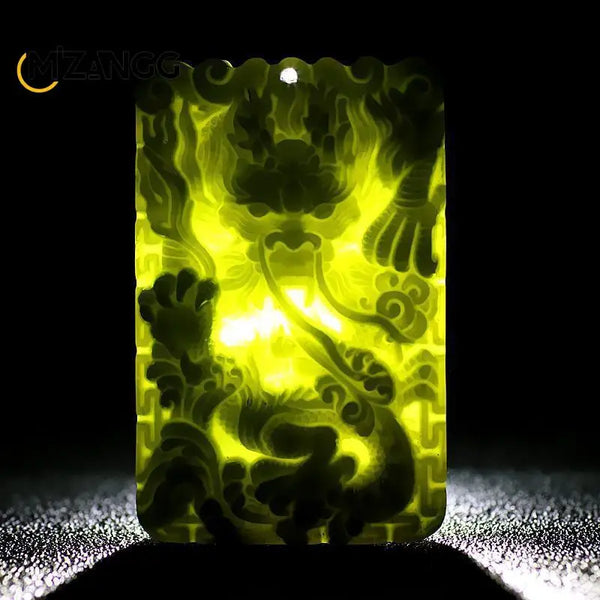 Green Jade Dragon Pendant-ToShay.org