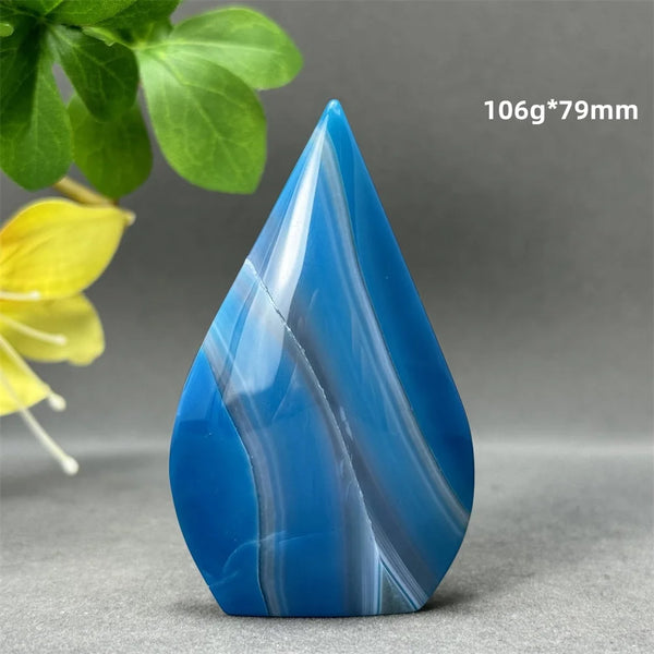 Blue Striped Agate Torch-ToShay.org
