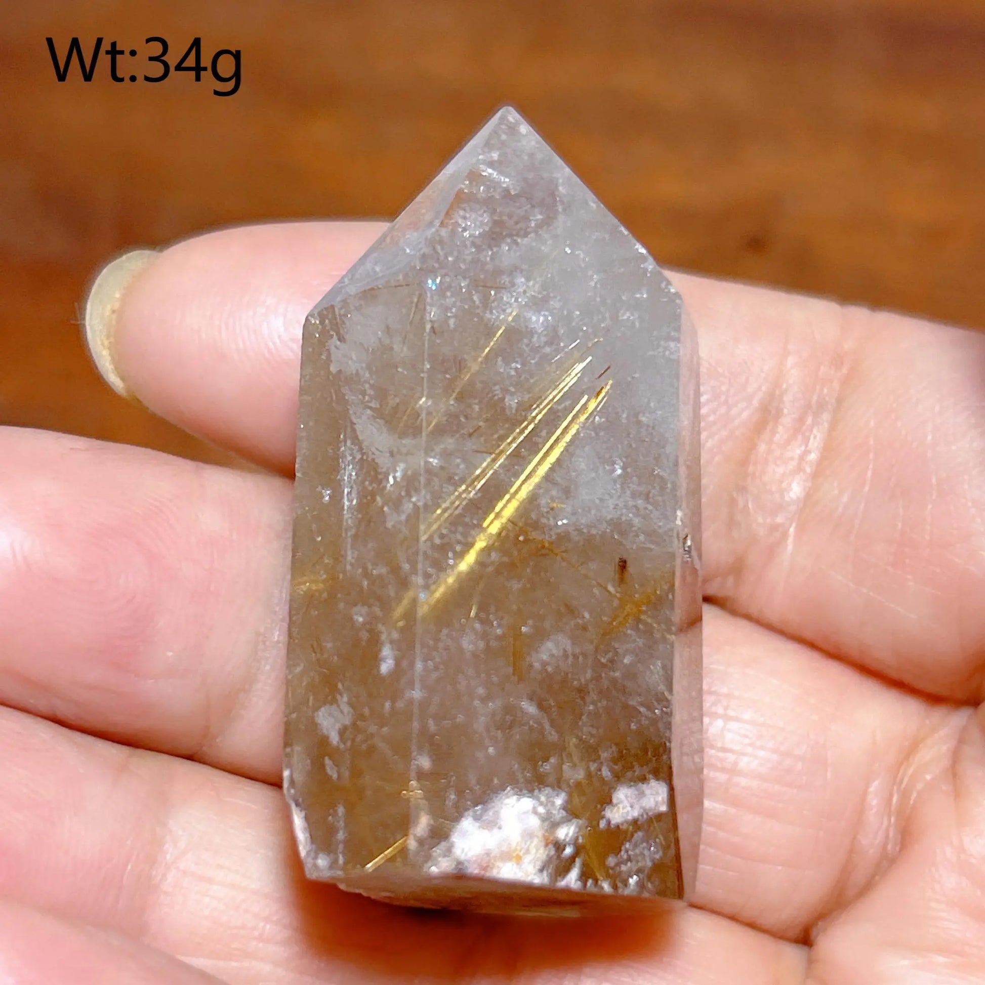 Gold Rutilated Crystal Point-ToShay.org