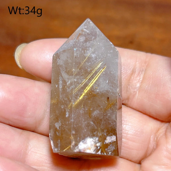 Gold Rutilated Crystal Point-ToShay.org