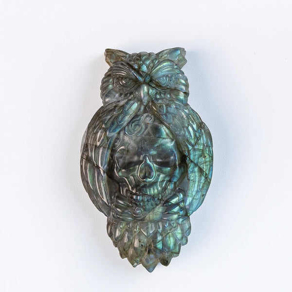 Blue Labradorite Owl-ToShay.org
