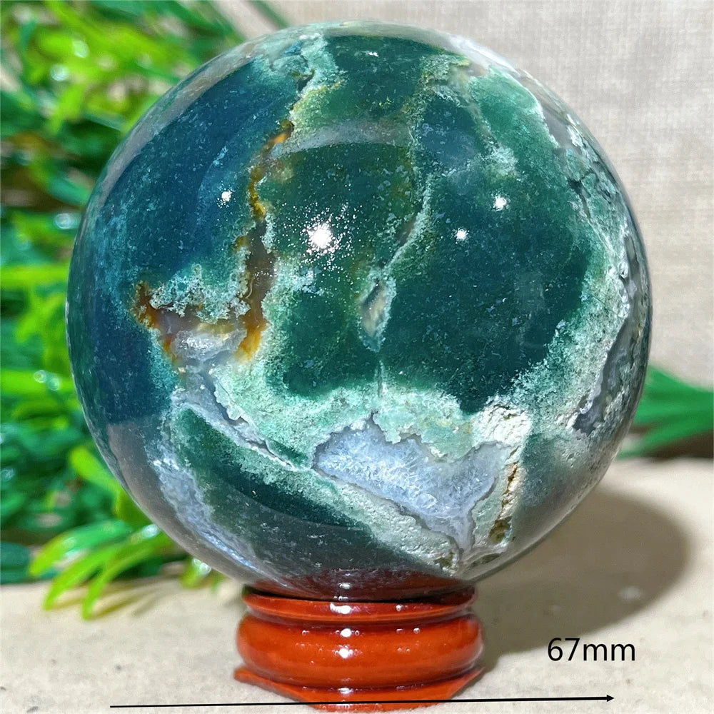 Green Moss Agate Ball-ToShay.org