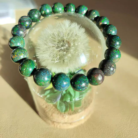 Black Opal Bead Bracelet-ToShay.org