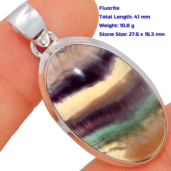 Rainbow Fluorite Pendant-ToShay.org