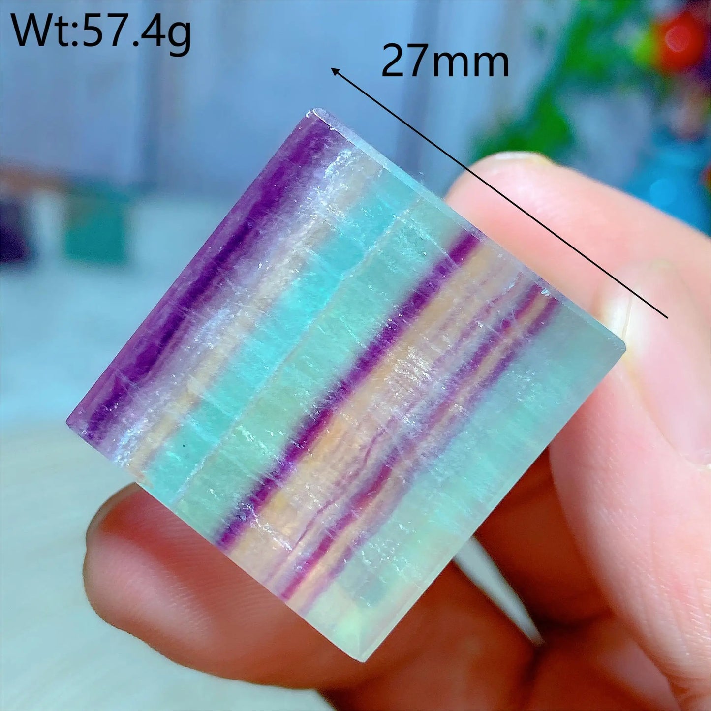Rainbow Fluorite Cube-ToShay.org