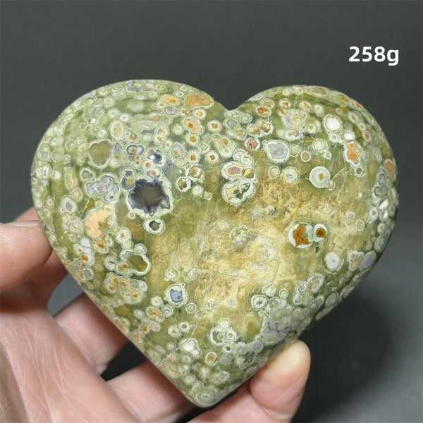 Green Rainforest Jasper Heart-ToShay.org