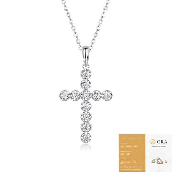 Silver Cross Pendant Necklace-ToShay.org