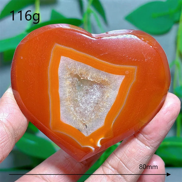 Orange Carnelian Druzy Heart-ToShay.org