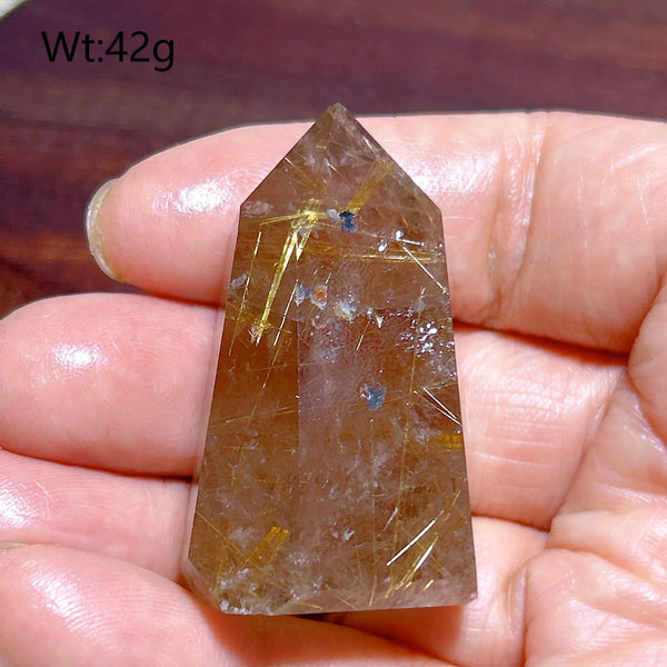 Gold Rutilated Crystal Point-ToShay.org