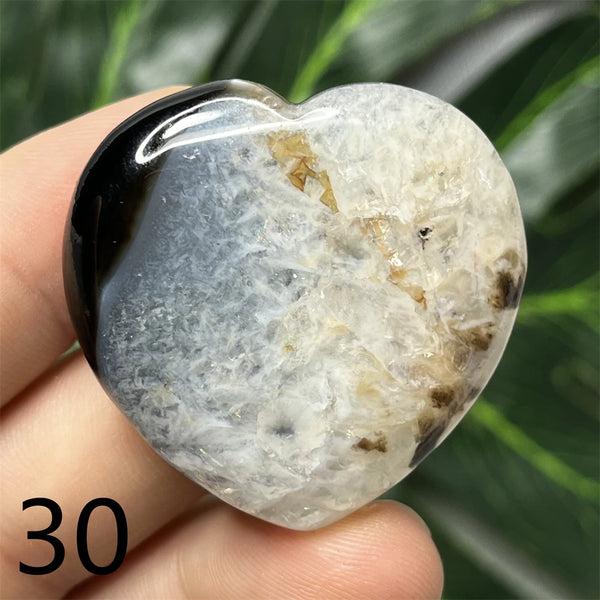 Black Agate Geode Heart-ToShay.org