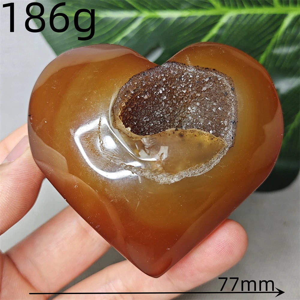 Red Agate Geode Heart-ToShay.org
