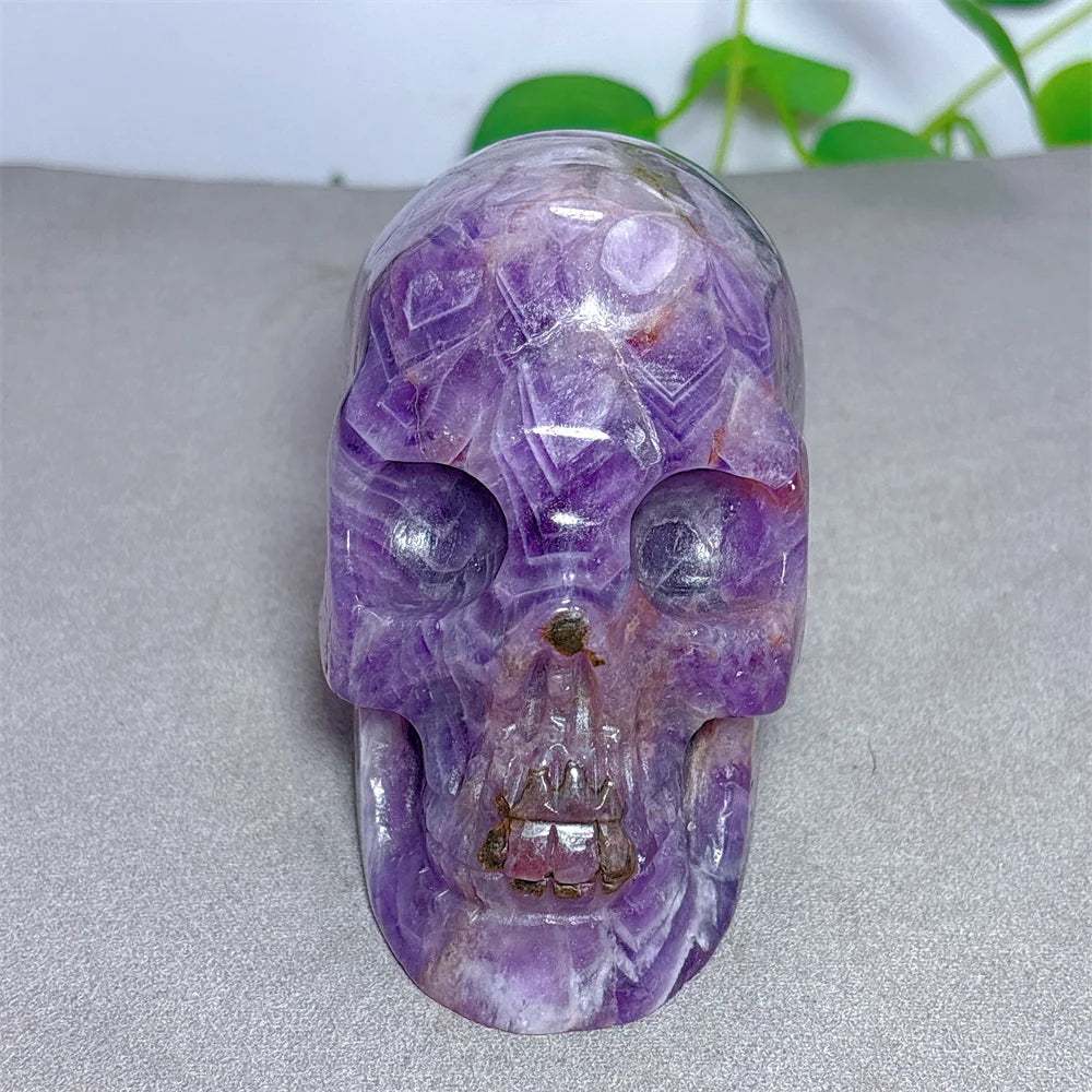 Dream Amethyst Skull Crystal Natural Stone Quartz Stone Minerals Home Decoration Reiki Gifts Energy Healing Spiritual Luck Love-ToShay.org