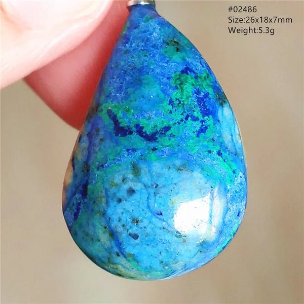 Blue Azulite Malachite Pendant-ToShay.org