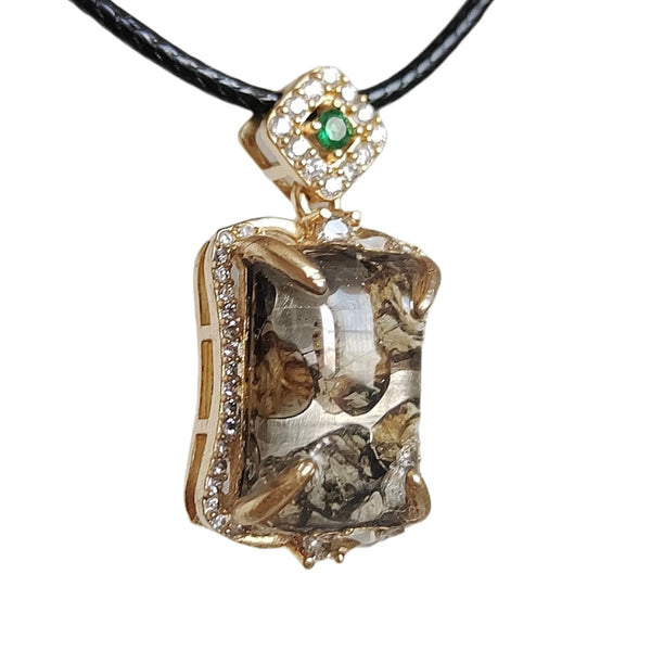 Olive Meteorite Pendant-ToShay.org