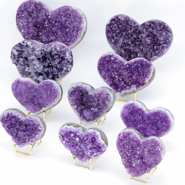 Purple Amethyst Geode Heart-ToShay.org