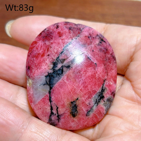 Pink Rhodonite Palm Stone-ToShay.org