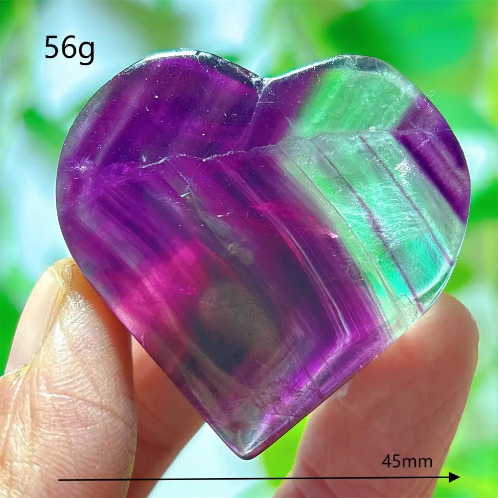 Rainbow Fluorite Heart-ToShay.org