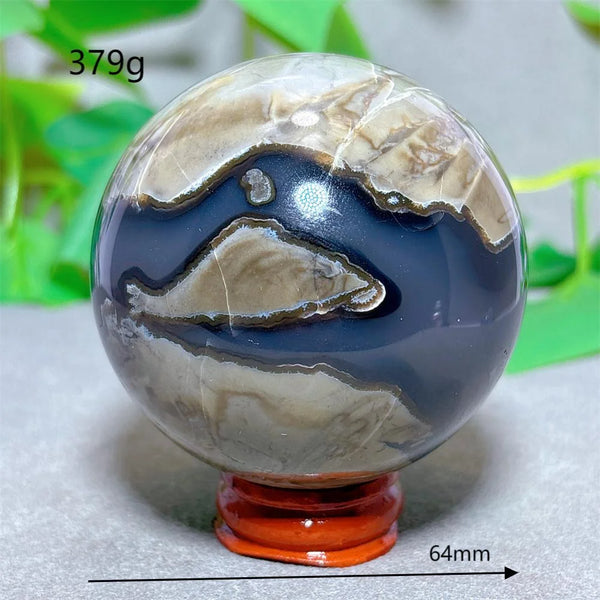 Green Fluorescent Volcanic Agate Ball-ToShay.org