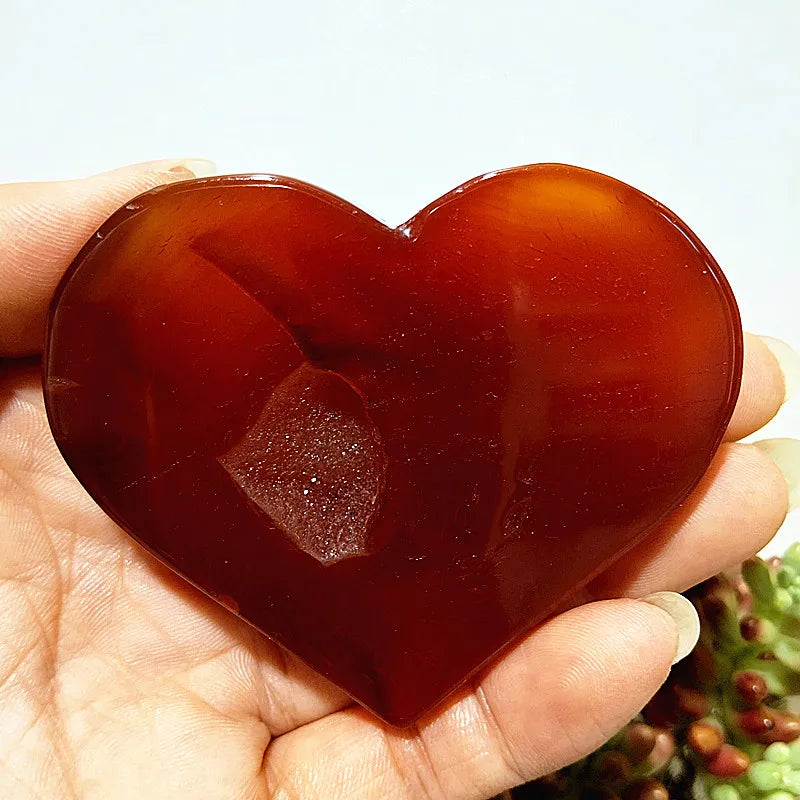 Red Agate Geode Heart-ToShay.org